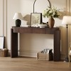 HDZNVF Entryway Table with Natural Wood Grain Finish, Console Table with Fluted Design, Espresso - 2 of 4