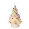Kurt Adler 14-Inch Battery Operated LED Lighted Ceramic White Tree Table Piece - 3 of 4