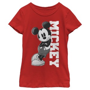 Girl's Disney Mickey Lean T-Shirt - 1 of 4