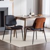 NicBex Set of 2 Mid-Century Upholstered Dining Chairs PU Leather Armless Accent Side Chairs with Metal Legs - 4 of 4