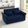 TiramisuBest Loveseats Sofa Bed with Pull-out Bed,Adjsutable Back-Light grey - 3 of 4