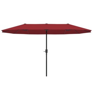 Ainfox 13ft Outdoor Patio Umbrella Double-sided Deck Pool Umbrella with 1.5 Inch Pole, Fade Resistant  for Porch, Market, Backyard - 1 of 4