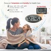 Aoibox Auto Set Digital Wall Clock with Temperature, Humidity and Date, Large Display Calendar Alarm Clock for Bedroom, Office, 8 Time Zone - 2 of 4