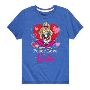 Boys' - Barbie - Peace Love Barbie Short Sleeve Graphic T-Shirt - 1 of 4