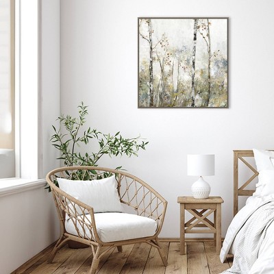 Soft Birch Forest Canvas Print for Kids Room