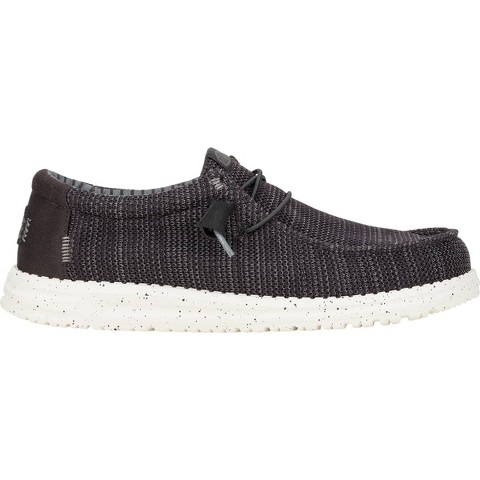 HEYDUDE Men Wally Stretch Sox Wide , Black/White, Wide 12