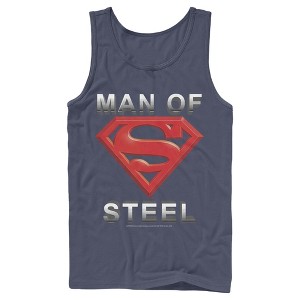 Men's Superman Man of Steel Beveled Logo Tank Top - 1 of 3