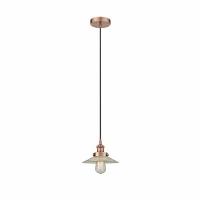 Halophane - 1 Light Mini Pendant In Industrial Style-5.75 Inches Tall and 9 Inches Wide