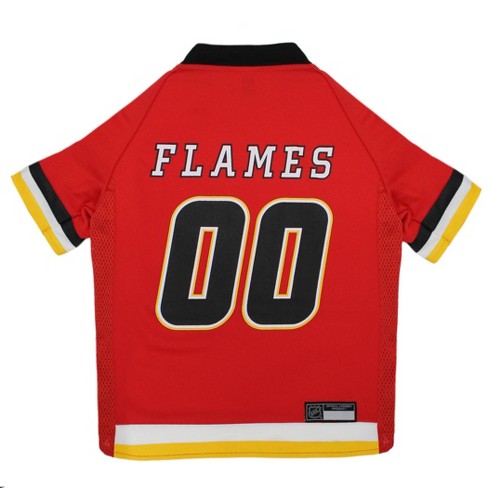 Calgary flames dog store jersey