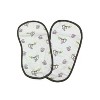 Bacati - Happy Monkeys Pink/Purple Muslin 4 pc set of Bibs & Burp Cloths Set - 2 of 4
