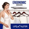 Lifemaster Solid Wooden Hangers for Clothes - Heavy Duty Suit Hanger Set with Chrome 360° Swivel Hook - 4 of 4