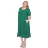 White Mark Plus Size Short Sleeve Midi Dress - 2 of 4