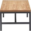 Dobson Natural Wood and Black Metal Coffee Table Natural - Finch - image 3 of 4