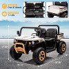 Coucheta 24V 2-Seater Ride On Dump Truck with Parent Remote Control, 4WD Battery Powered UTV for Kids, EVA Tires & Headlights - 3 of 4