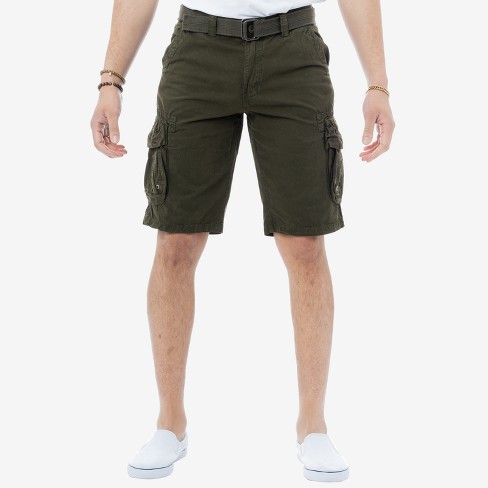 X Ray Men's Classic Fit 12.5 Inseam Knee Length Cargo Shorts In