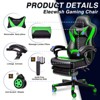 ELECWISH Gaming Chair with Footrest, Lumbar Support, Breathable Computer Chair with Pocket Spring Cushion, Chairs for Adults - 3 of 4