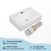 Aquaterior Wall Mount Ceramic Sink w/ One Hole Bathroom Faucet Single Handle CHR - 4 of 4