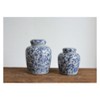 Decorative Ceramic Ginger Jar (8.25") - Blue/White - Storied Home - 3 of 3