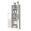 TIRAMISUBEST White Tall Storage Cabinet with Shelves and Doors for Bathroom, Kitchen and Living Room, MDF Board - 4 of 4