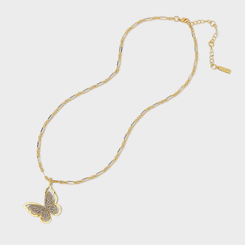 SUGARFIX by BaubleBar Butterfly Pendant Necklace - Gold, 3 of 5