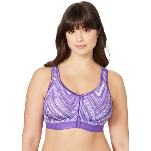 Comfort Choice Women's Plus Size Wireless Front-Close Lounge Bra - 1 of 4