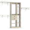 Besiost All-in-one Closet Organizer System with Wood Drawers, Tower Shelving, Hanging Rods - 3 of 4