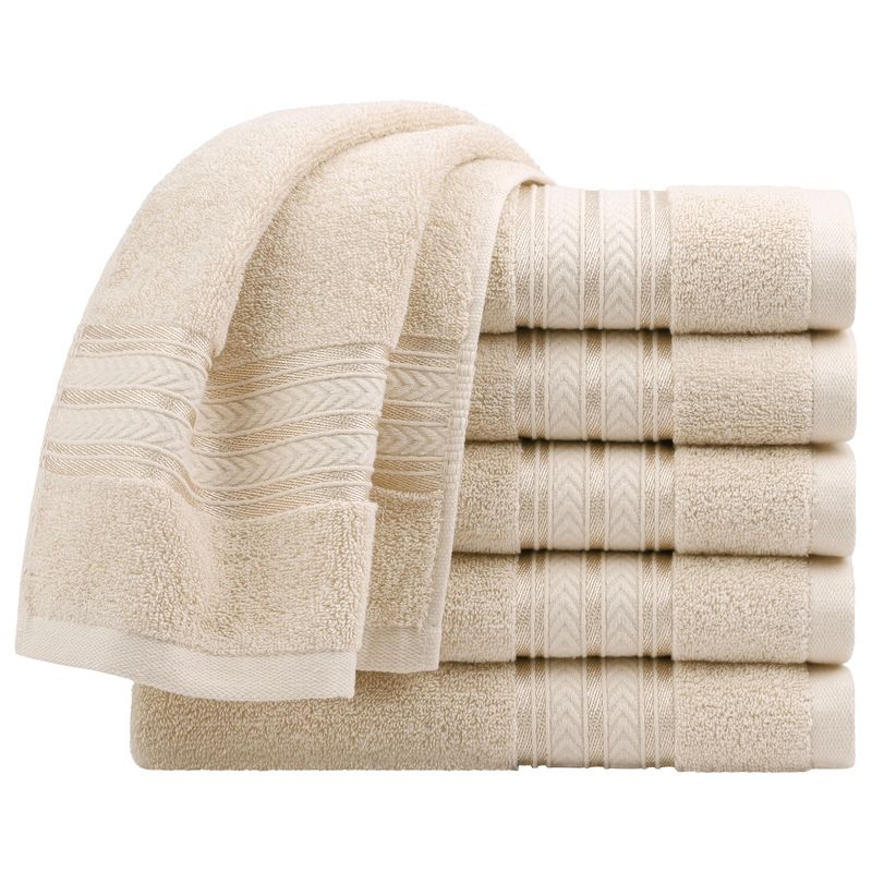 PiccoCasa 100% Cotton Soft Absorbent Oversized Cotton Face Towels 6 Pcs 13'' x 29'', 1 of 5