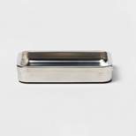 Brushed Stainless Steel Soap Dish - Threshold™