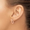 Black Bow Jewelry 3mm Round Hoop Earrings in 14k Rose Gold, 16mm (5/8 Inch) - 4 of 4