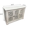 ORRD Antique Sideboard Cabinet with 3 Carved Doors, Vintage Buffet Console - 3 of 4