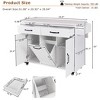 Kitchen Island, with Storage Rack, Drawers, Spice Rack & Towel Rack, for Dining, Kitchen & Barbecue - 2 of 4