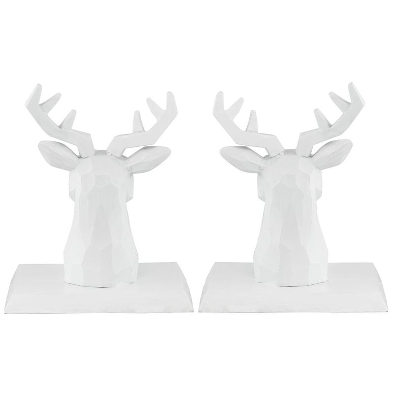 Northlight Set of 2 White Reindeer Head Christmas Stocking Holders 5.75", 5 of 6