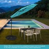 Tangkula 10 Ft Solar LED 40 Lights Offset Umbrella Crank Cross Base Patio - 4 of 4