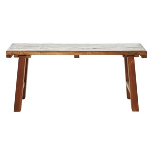 Mahogany Wood Bench Brown - Olivia & May: Handmade, No Assembly, Indoor Use, Seats 2 - 1 of 4