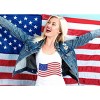 Independence Day Sequin American Flag Iron On Patch Glitter Patriotic USA 4th of July Craft Sewing Embroidery Clothing Patch Decoration - 2 of 4