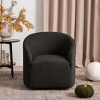 KINWELL Boucle Upholstered Swivel Barrel Accent Armchair - 2 of 4