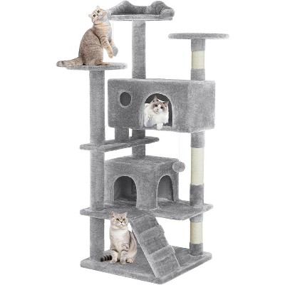Cat Tree for Indoor Cats, 54 Inches Multi-Level Furniture Activity Center Cat Tower