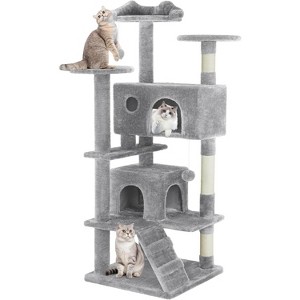 Cat Tree for Indoor Cats, 54 Inches Multi-Level Furniture Activity Center Cat Tower - 1 of 4
