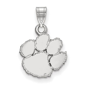Black Bow Jewelry 10k White Gold Clemson Tigers NCAA Small Pendant - 1 of 3