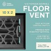 Home Intuition Victorian Floor Vent Cover 2X10 Inch with Mesh Cover Trap Heat and Air Walkable Metal Floor Vent for HVAC Duct, Matte Black - 3 of 4