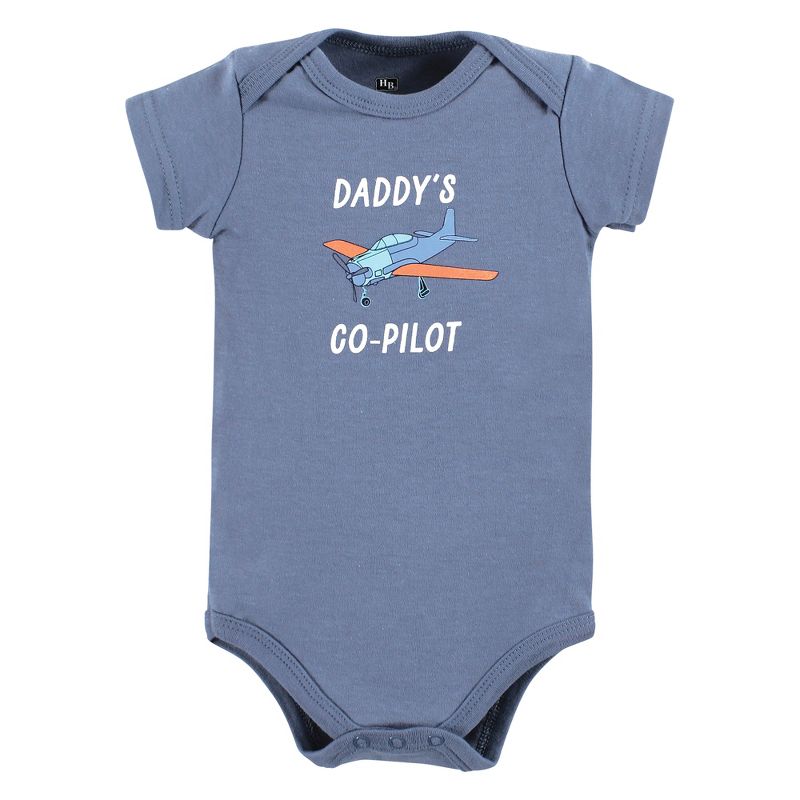 Hudson Baby Cotton Bodysuits, Fly High, 3 of 8