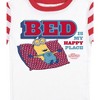 Minions Bed Is My Happy Place Youth Short Sleeve Shirt & Red & White Striped Sleep Pajama Pants Set - 3 of 4