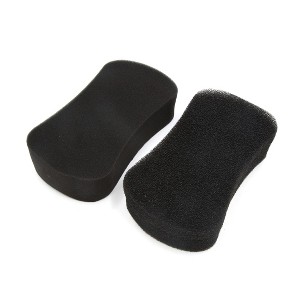 Unique Bargains 8 Shaped Washing Tool Cleaning Sponge Pad for Car Body Household 8.5" x 4.6" x 2" Black 2 Pcs - 1 of 3