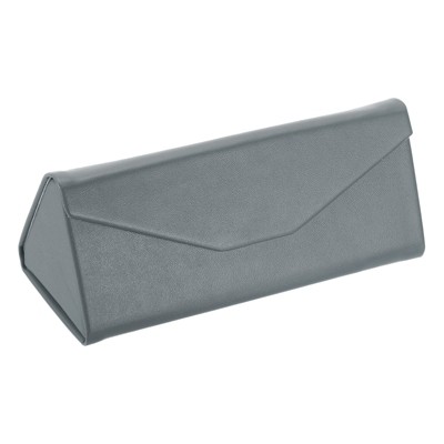 Unique Bargains Foldable PU Leather Magnetic Triangle Glasses Eyewear Case