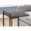 Monarch Specialties Accent Table, C-shaped, End, Side, Snack, Living Room, Bedroom, Grey Laminate, Black Metal, Contemporary, Modern - 3 of 4