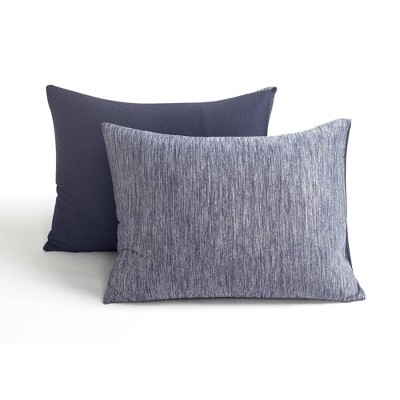 Navy Full/Queen Reversible Cooling Quilt Set