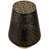 Northlight Floral Laser-Cut Table Iron Lamp With Wooden Base - 10.75" - Black - 3 of 4