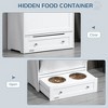 Kumasinova Pet Feeder Station Storage Cabinet with Open Shelf,Dog Food Storage Container with Dog Raised Bowls and Hanger - 4 of 4