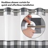 Americanflat 72x75 Hookless Shower Curtain - Gray Plaid Shower Curtain with Sheer Panel, Snap-In Liner, and Grommets - 100% Polyester - 3 of 4