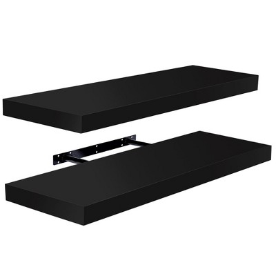 2 Pack (24"x9") Sorbus Floating Wall Shelves for Bedroom, Decor, Kitchen, Living Room - for Trophies, Frames, Bookshelf